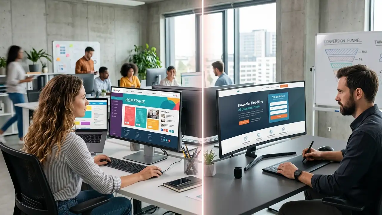 Perbedaan Fundamental Landing Page vs Beranda Situs Web Standar